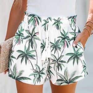 NEW WITH TAGS CUPSHE Palm Tree Drawstring Shorts!